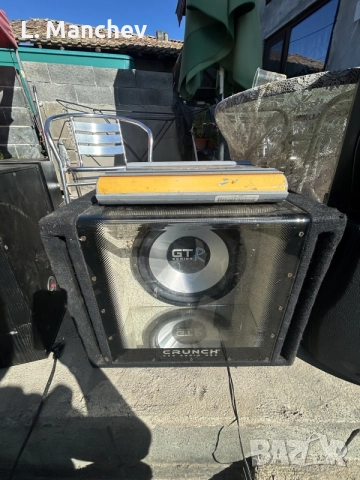 Бас каса 12” Crunch& усилвател JBL