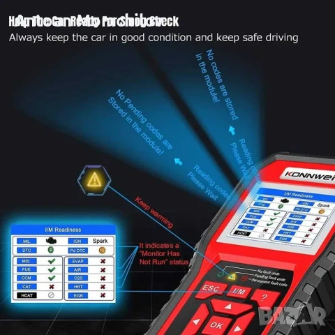 OBD2 скенер KONNWEI KW850 авто диагностика, снимка 2 - Аксесоари и консумативи - 54827780