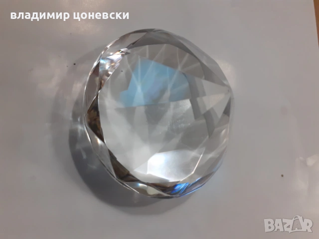 Голям изкуствен диамант,много добре шлифован,размер на снимките, снимка 2 - Колекции - 54138771