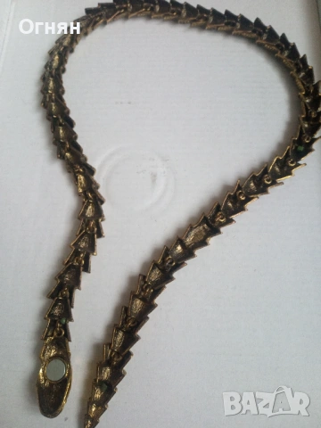 Гердан. Колие. Бижу -с форма на змия, снимка 3 - Колиета, медальони, синджири - 54013958