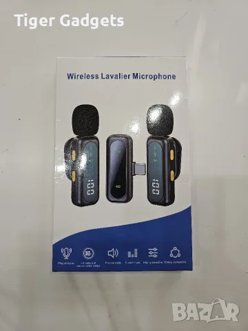 Комплект 2 безжични Lavalier микрофона dralud M1 за iPhone, Android, USB-C и Lightning, снимка 10 - Микрофони - 55588886