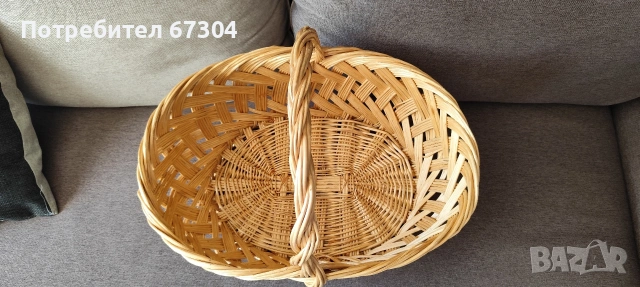 плетена кошница, снимка 3 - Декорация за дома - 54713118