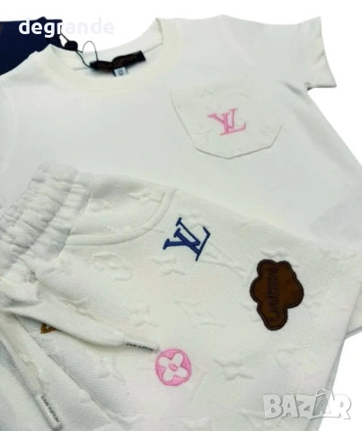 🧁Комплект за момиче с къси панталони 🧸Louis Vuitton🧸2 3 5 6 8 10г., снимка 2 - Детски комплекти - 54814064