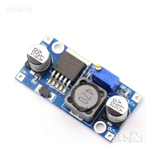 Комплект 5 броя DC-DC понижаващи модула LM2596S, 3A Buck Converter, регулируеми 4-35V 10392, снимка 9 - Друга електроника - 54691979