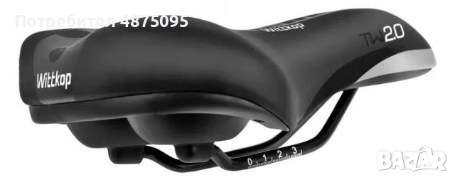 Седло за велосипед Wittkop Twin 2.0 Lady Gel Black - Trekking Bike, снимка 2 - Части за велосипеди - 55152032