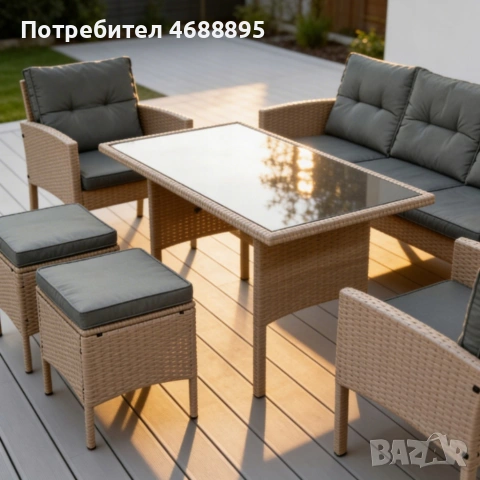 Комплект градински мебели от техноратан - перфектен кът за релакс, снимка 2 - Други - 53970423