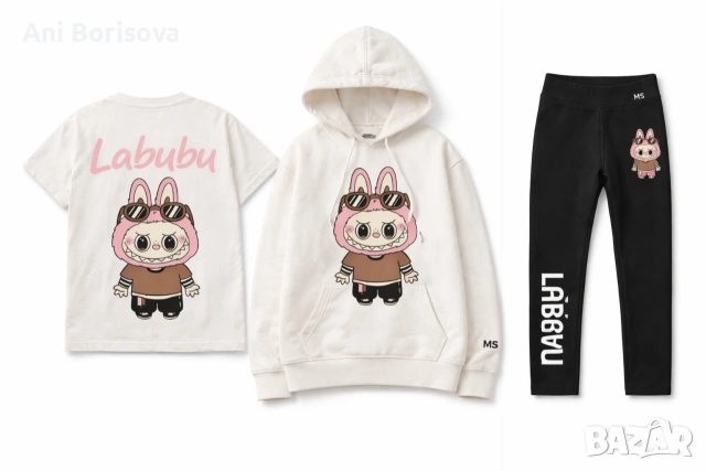 Детски комплекти и суитшъри LABUBU – тениски и екипи, снимка 2 - Детски комплекти - 54087257