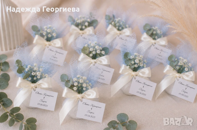 Ръчно изработени подаръци за гости на погача / кръщене / рожден ден и други специални поводи