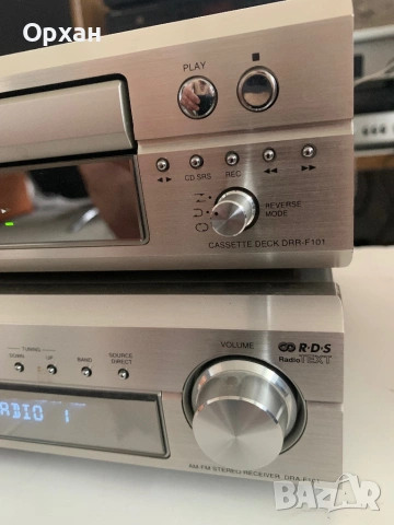  Denon Ресивър + Касетен дек DRA-F101 & DRR-F101 – Мини система, снимка 2 - Аудиосистеми - 54649185