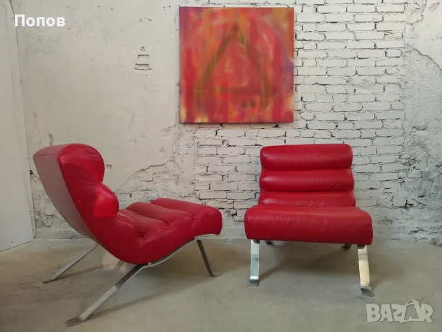 Чифт кожени кресла, снимка 7 - Дивани и мека мебел - 55426262
