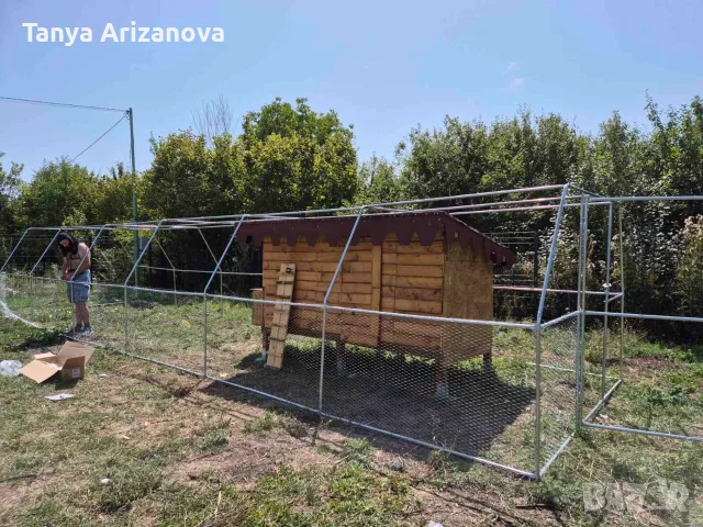 Птичарник на открито vidaXL, 3x12x 2 м, поцинкована стомана. 