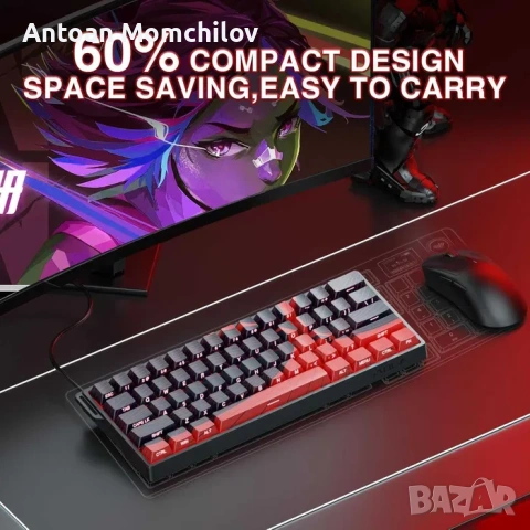 Гейминг клавиатура AULA WIN60 HE MAX 60% Hall Effect, снимка 7 - Клавиатури и мишки - 54827827