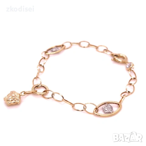 Златна дамска гривна 3,09гр. 20,0см. 14кр. проба:585 модел:38161-1, снимка 2 - Гривни - 53981129