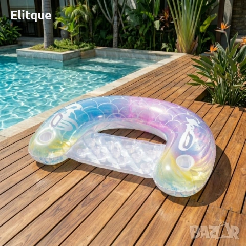 Надуваем матрак дъга или русалка, снимка 2 - Басейни и аксесоари - 54217000