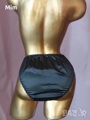 XL Черна сатенена бикина , снимка 5 - Бельо - 55593681