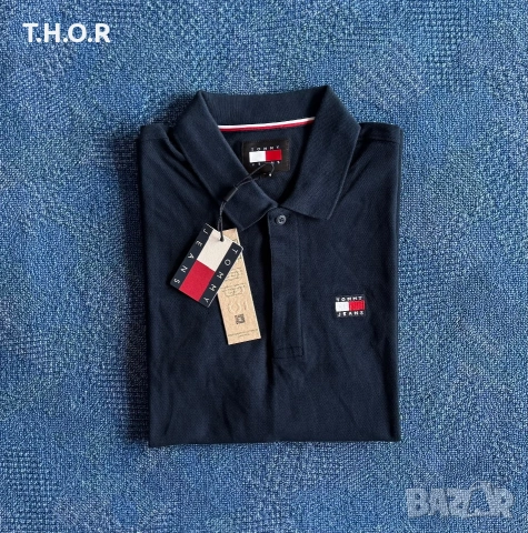 Tommy Hilfiger TOMMY JEANS Polo Shirt ОРИГИНАЛНИ мъжки поло тениски - M/L, снимка 6 - Тениски - 54982127