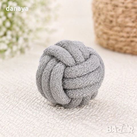 6584 Текстилна топка за куче и котка – играчка за дъвчене 6 см