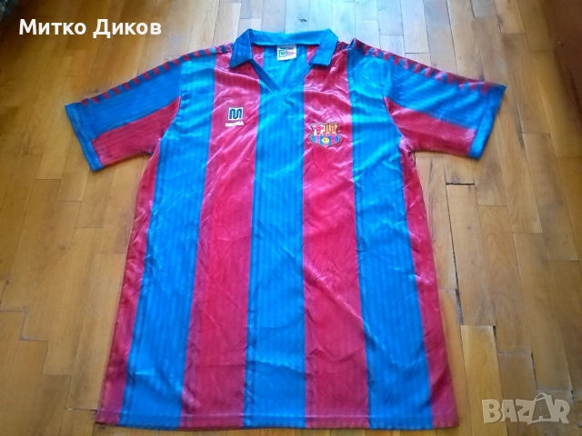 Барселона футболна тениска 1989-1992г. Meyba #10 размер Л от периода на Стоичков в Барса