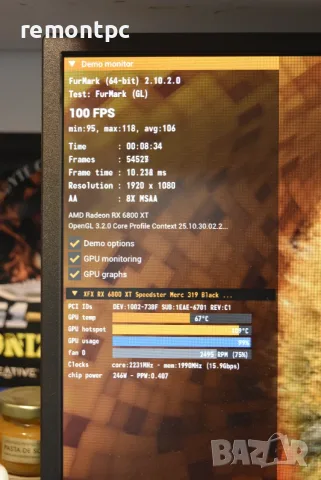 XFX Speedster MERC 319 AMD Radeon RX 6800 XT Видео карта 16 GB, снимка 3 - Видеокарти - 55572195