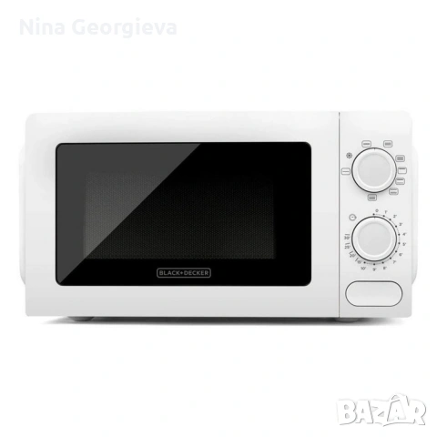Микровълнова фурна Black+Decker BXMZ701E – 700W, с грил функция, 20 л., снимка 4 - Микровълнови - 54285947
