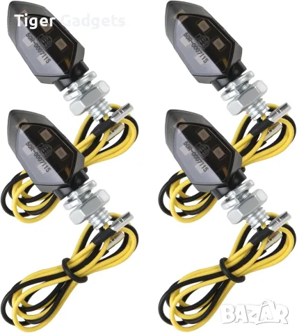 Комплект 4 LED мигача за мотоциклет 12V с E-маркировка, IP65, универсални, снимка 6 - Аксесоари и консумативи - 55584836