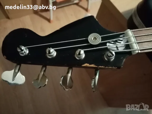 Klira Texas bass 351,Relic, West Germany 1960,short scale, sunburst, бас китара, снимка 12 - Китари - 55652044
