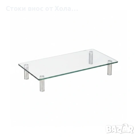 Голяма стъклена стойка за монитор Relaxdays