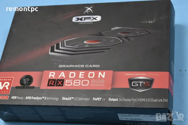 Видео карта 8 GB XFX Radeon RX 580 GTS 8GB XXX Edition в кутия, снимка 3 - Видеокарти - 55652567