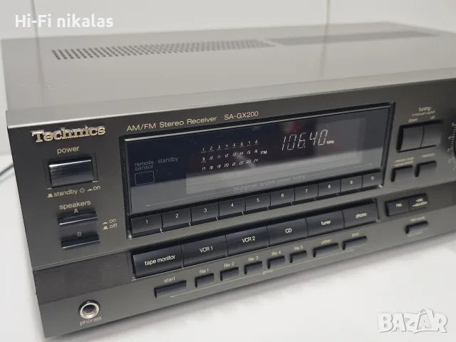 ретро Hi-Fi стерео усилвател FM радио ресийвър TECHNICS SA-GX200, снимка 4 - Ресийвъри, усилватели, смесителни пултове - 55562468