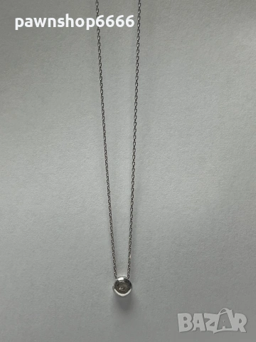 Златно колие 14 карата бяло злато 1,28 грама , снимка 3 - Колиета, медальони, синджири - 54086265