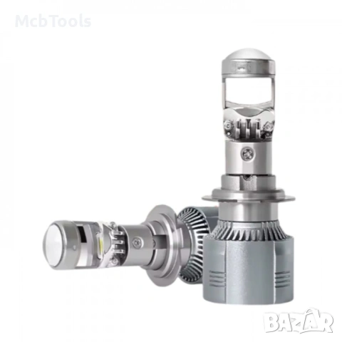 Диодни крушки за фар H7 с лупа 2 броя комплект