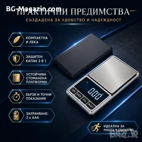 Професионална бижутерска електронна везна 0.01 до 200г за злато бижута лекарства дигитален кантар, снимка 6 - Везни - 50929535
