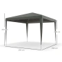Градинска шатра Tent Pro тип хармоника 3х3, Сива, Водоустойчива материя, снимка 11
