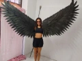 Ангелски крила черни за танци,парти,фотосесия, снимка 2