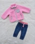 Бебешко яке и дънки за момиче 3-6 месеца, снимка 1