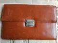 Ретро кожена чанта за документи, снимка 1