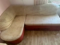 Разтегателен ъглов диван с ракла, снимка 1