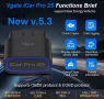 Vgate iCar2S PRO Блутут 5.3 OBD 2 Автодиагностика, Изчистване на грешки и Кодинг Новата версия 5.3, снимка 17