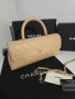 Chanel Coco Handle Дамска Бежова Чанта Код Brand Luxury Fashion1, снимка 3