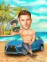 Дигитална карикатура/шарж по снимка-подарък за сватба, годишнина, годеж, за двойки, предложение за б, снимка 1