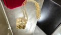 Van Cleef & Arpels VCA Gold Clear Vintage Alhambra Clover Дамско Колие, снимка 1