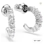 Обици Swarovski тип халка с кристали, кръгла форма, снимка 6