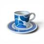Колекционерски порцеланов сервиз за еспресо Villeroy & Boch "Blue Cloud" (1970s), снимка 5