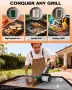 SAKER Electric Grill Brush HK05E-B – безжична почистваща четка за скара с LED фенер и 3 глави, снимка 9
