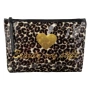 Несесер плик Animal Print Beauty златист надпис черен цип_1237027, снимка 1