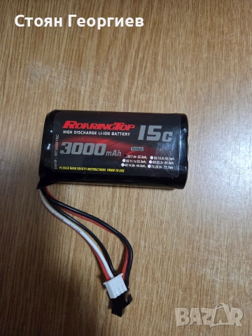 Батерия RoaringTop 2S 7.4V 3000mAh 15C RC Li-ion с JST-SMP, снимка 2 - Друга електроника - 54496088