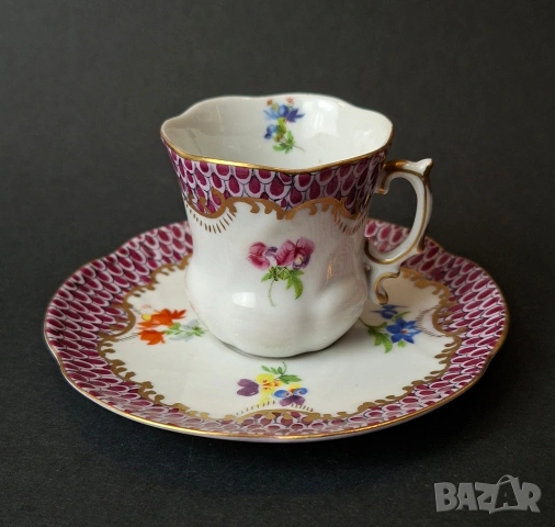 Порцеланова чаша за кафе и подложна чинийка - Paris Royal