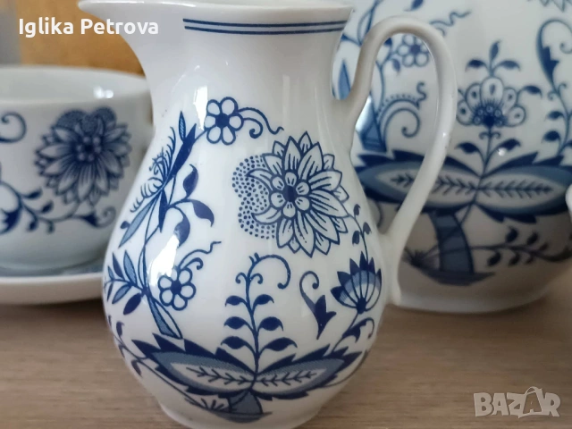 Сервиз Син лук от Бохемия , снимка 15 - Антикварни и старинни предмети - 54597108
