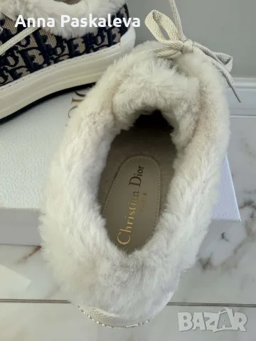 Кецове Dior от агнешка кожа с косъм, снимка 9 - Кецове - 55514051