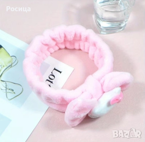 Спа лента за коса Hello Kitty в розово , снимка 4 - Продукти за коса - 55086653